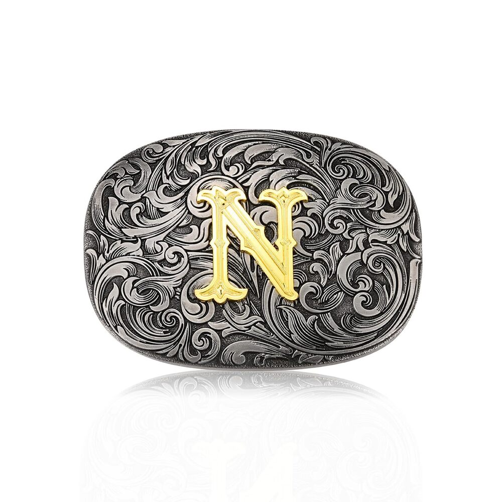 6156 Western Cowboy Belt Buckle Initial Letters ABCDEFG to Z Belt Buckle